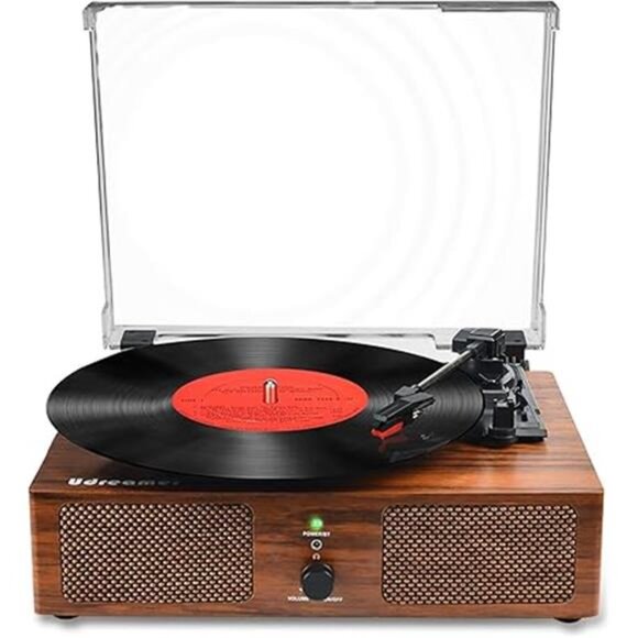 Vinyl Record Player Wireless Turntable with Built-in Speakers - Picture 6 of 6